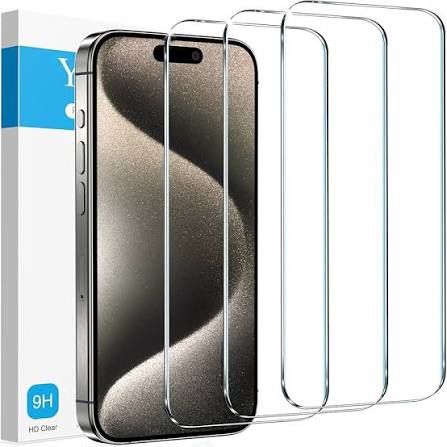 iPhone 15 Pro Max Tempered Glass 3-Pack